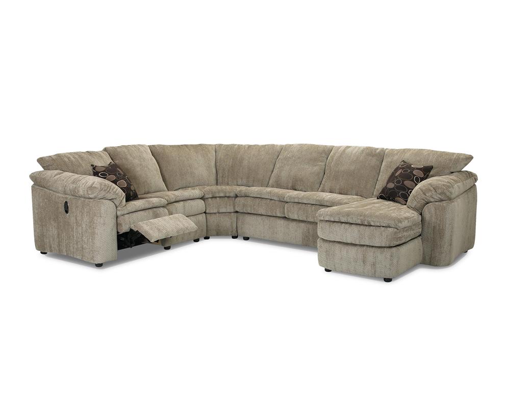 Klaussner Legacy Left Arm Reclining Love Seat and Right Arm Chaise